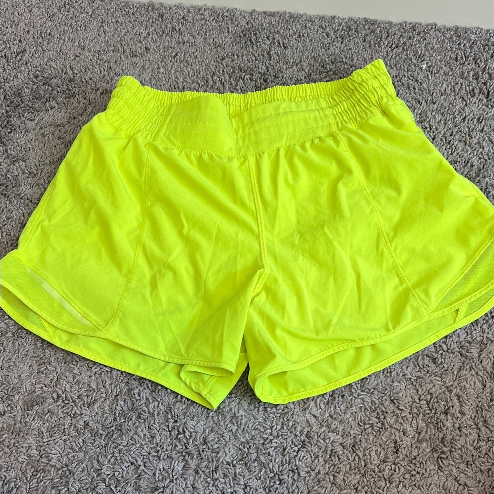 Lululemon Athletica Vibrant Yellow Athletic Shorts